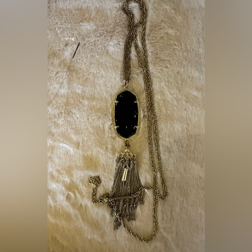 Kendra Scott Black and Gold Necklace - Picture 2 of 2